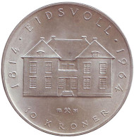 Монета 10 крон, 1964 год, Норвегия. 150-летие конституции. Монета 10 крон, 1964 год, Норвегия. 150-летие конституции.