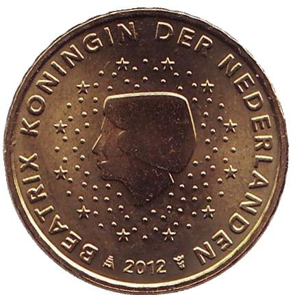Монета 10 евроцентов. 2012 год, Нидерланды.