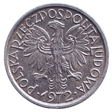 Монета 2 злотых. 1972 год. Польша. aUNC.