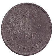 Монета 1 эре. 1969 год, Дания. Монета 1 эре. 1969 год, Дания.