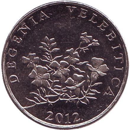 Монета 50 лип. 2012 год, Хорватия. Дегения велебитская.