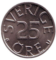 Монета 25 эре. 1984 год, Швеция. Монета 25 эре. 1984 год, Швеция.