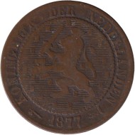 Монета 2,5 цента. 1877 год, Нидерланды.
