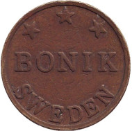 Игровой жетон "Bonik Sweden", Швеция. Игровой жетон "Bonik Sweden", Швеция.