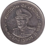 Монета 25 лисенте. 1985 год, Лесото.