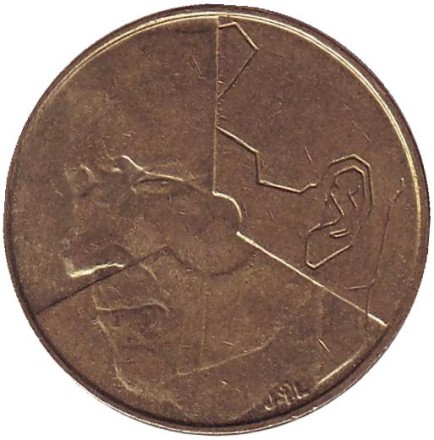 Монета 5 франков. 1993 год, Бельгия (Belgie). Монета 5 франков. 1993 год, Бельгия (Belgie).