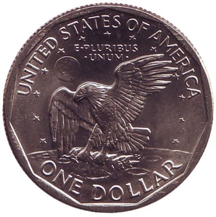 Монета 1 доллар, 1981 год, США. Монетный двор D. Сьюзен Энтони.