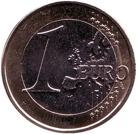 Монета 1 евро. 2017 год, Кипр.