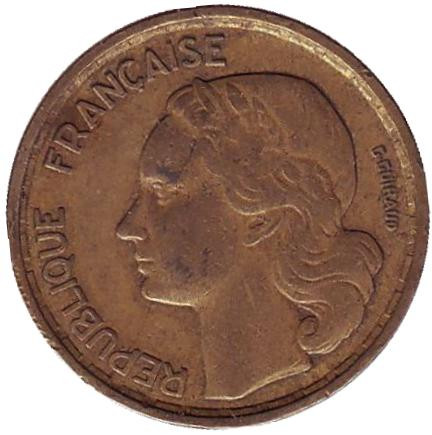 Монета 10 франков. 1957 год, Франция.