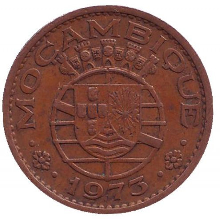 Монета 50 сентаво. 1973 год. Мозамбик в составе Португалии.