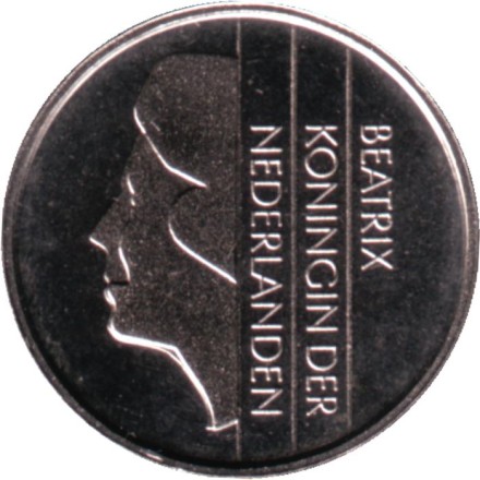 Монета 10 центов. 1989 год, Нидерланды.