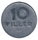 Монета 10 филлеров. 1976 год, Венгрия.