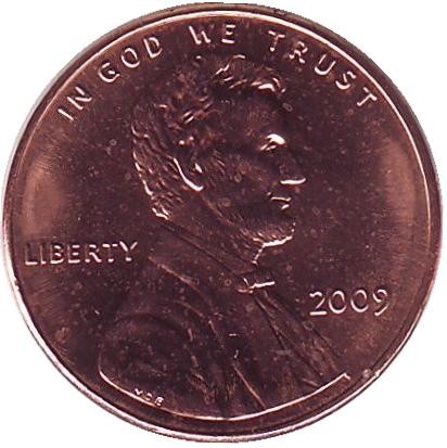 Монета 1 цент. 2009 год (P), США. Профессиональная жизнь Линкольна.