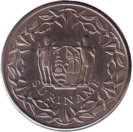 Монета 100 центов. 1989 год, Суринам.
