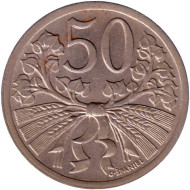 Монета 50 геллеров. 1925 год, Чехословакия. Монета 50 геллеров. 1925 год, Чехословакия.