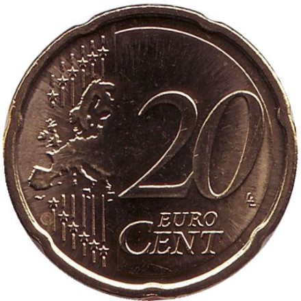 Монета 20 центов. 2012 год, Люксембург. Монета 20 центов. 2012 год, Люксембург.