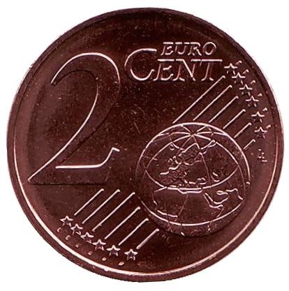Монета 2 цента. 2016 год, Греция. Монета 2 цента. 2016 год, Греция.