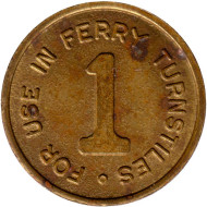 Транзитный паромный жетон. 1951 год, Сидней. Австралия.