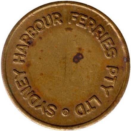 Транзитный паромный жетон. 1951 год, Сидней. Австралия.