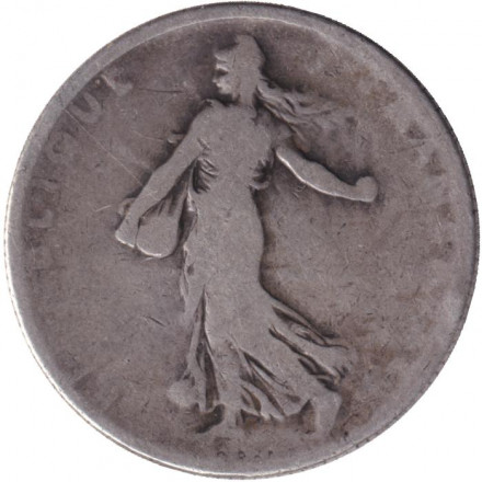 Монета 2 франка. 1918 год, Франция.