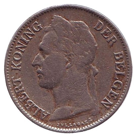 Монета 50 сантимов. 1924 год, Бельгийское Конго. (Der Belgen) Монета 50 сантимов. 1924 год, Бельгийское Конго. (Der Belgen)