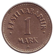 Монета 1 марка. 1924 год, Эстония. Монета 1 марка. 1924 год, Эстония.