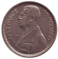 Монета 10 франков. 1946 год, Монако. Принц Луи II. Монета 10 франков. 1946 год, Монако. Принц Луи II.