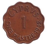 Монета 1 пиастр. 1942 год, Кипр.