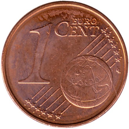 Монета 1 цент. 2010 год, Словакия.