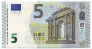 Банкнота 5 евро. 2013 год, Испания. Банкнота 5 евро. 2013 год, Испания.