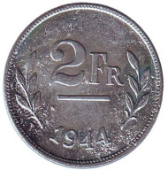 Монета 2 франка. 1944 год, Бельгия. Монета 2 франка. 1944 год, Бельгия.