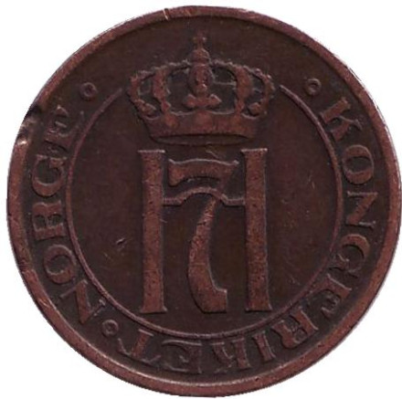 Монета 2 эре. 1913 год, Норвегия. Монета 2 эре. 1913 год, Норвегия.