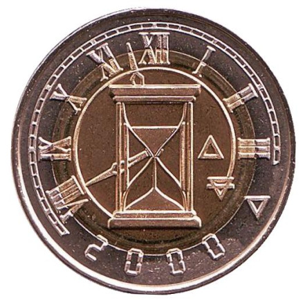 Миллениум. Песочные часы. Памятный жетон. 2000 год, Финляндия.
