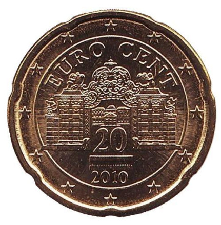 Монета 20 центов. 2010 год, Австрия.