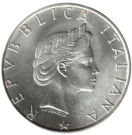 Монета 500 лир. 1986 год, Италия. Международный год мира. Монета 500 лир. 1986 год, Италия. Международный год мира.