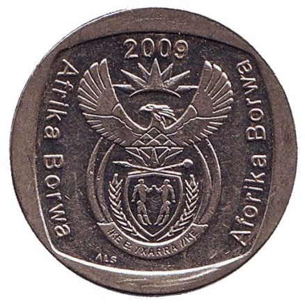 Монета 2 ранда. 2009 год, ЮАР. Антилопа.