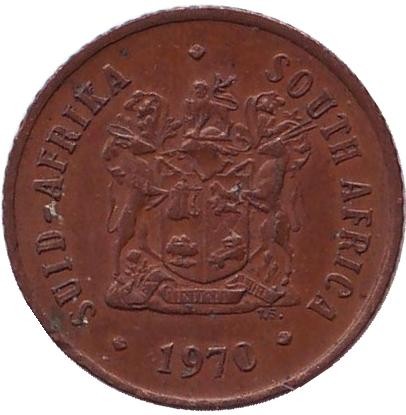 Монета 1 цент. 1970 год, ЮАР. Воробьи. Монета 1 цент. 1970 год, ЮАР. Воробьи.