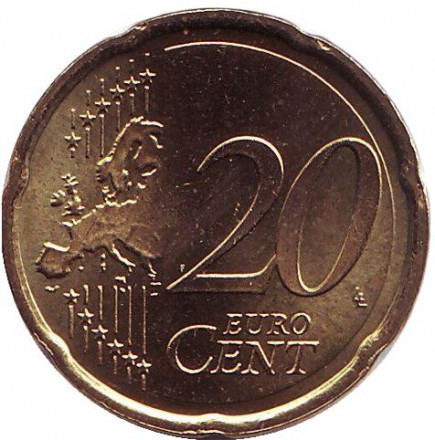 Монета 20 евроцентов. 2012 год, Нидерланды. Монета 20 евроцентов. 2012 год, Нидерланды.