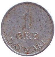 Монета 1 эре. 1971 год, Дания. Монета 1 эре. 1971 год, Дания.