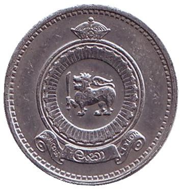 Монета 1 цент. 1971 год, Цейлон.