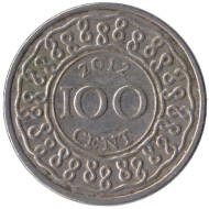 Монета 100 центов. 2012 год, Суринам. 