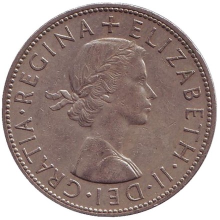 Монета 1/2 кроны. 1964 год, Великобритания. Монета 1/2 кроны. 1964 год, Великобритания.