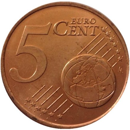 Монета 5 центов. 2001 год, Монако. Монета 5 центов. 2001 год, Монако.