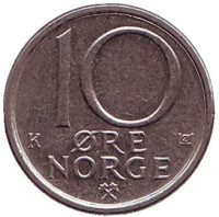 10 эре. 1986 год, Норвегия.