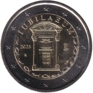 Монета 2 евро. 2025 год, Италия. Юбилейный год. Монета 2 евро. 2025 год, Италия. Юбилейный год.
