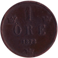 Монета 1 эре. 1878 год, Швеция. Монета 1 эре. 1878 год, Швеция.