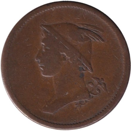 Токен 1/2 пенни. 1809 год, Великобритания. British Copper Company. Меркурий.