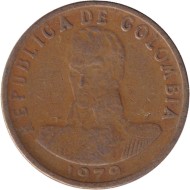 Монета 2 песо. 1979 год, Колумбия.