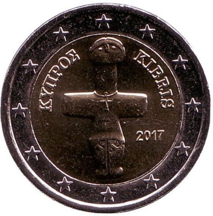 Монета 2 евро. 2017 год, Кипр.