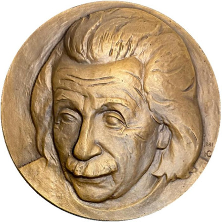 100 лет со дня рождения А. Эйнштейна. ЛМД. Памятная медаль. 1981 год, СССР.